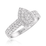 Photo of Nina 3/4 ct tw. Diamond Pear Cluster Engagement Ring 14K White Gold [BT930WE-C000]
