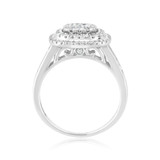 Photo of Kylee 1 CT. T.W. Princess Cluster Bridal Set 14K White Gold [BT812WE-C000]