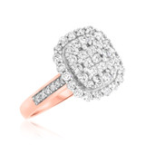 Photo of Splendor 1 CT. T.W. Fancy Cluster Bridal Set 10K Rose Gold [BT813RE-C000]