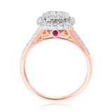 Photo of Canyon 1 1/10 Carat T.W. Fancy Cluster Bridal Set 14K Rose Gold [BT837RE-C000]