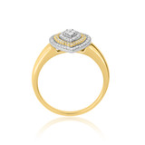 Photo of Nicolette 1/2 Carat T.W. Pear Cluster Bridal Set 14K Yellow Gold [BT846YE-C000]