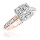 Photo of Classic Carole 7/8 ct tw. Princess Cluster Trio Set 14K Rose Gold [BT803RE-C000]
