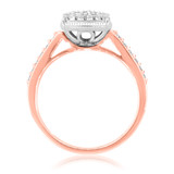Photo of Classic Carole 7/8 ct tw. Princess Cluster Trio Set 14K Rose Gold [BT803RE-C000]