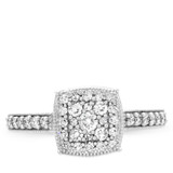 Photo of Classic Carole 7/8 ct tw. Princess Cluster Trio Set 10K White Gold [BT803WE-C000]