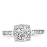 Photo of Carole 2/3 ct tw. Cushion Cluster Trio Set 14K White Gold [BT804WE-C000]