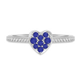 Photo of Manuka 1/5 CT. T.W. Sapphire and Diamond Matching Bridal Ring Set 14K White Gold [BT867WE-C000]