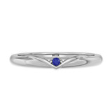 Photo of Neeja 3/8 CT. T.W. Sapphire and Diamond Matching Bridal Ring Set 14K White Gold [BT870WL]