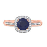 Photo of Delphine 1 3/8 Carat T.W. Sapphire and Diamond Matching Bridal Ring Set 10K Rose Gold [BT871RE-C000]