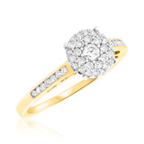 Photo of Glamour 3/4 ct tw. Round Cluster Trio Set 14K Yellow Gold [BT810YE-C000]