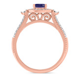 Photo of Magnol 1 CT. T.W. Sapphire and Diamond Matching Bridal Ring Set 10K Rose Gold [BT872RE-C000]