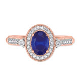 Photo of Magnol 1 CT. T.W. Sapphire and Diamond Matching Bridal Ring Set 14K Rose Gold [BT872RE-C000]