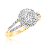 Photo of Paramount 7/8 ct tw. Round Cluster Trio Set 10K Yellow Gold [BT811YE-C000]