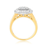 Photo of Kylee 1 2/3 ct tw. Princess Cluster Trio Set 10K Yellow Gold [BT812YE-C000]