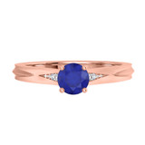 Photo of Irit 7/8 CT. T.W. Sapphire and Diamond Matching Bridal Ring Set 10K Rose Gold [BT874RE-C000]