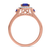 Photo of Mawar 1 Carat T.W. Sapphire and Diamond Matching Bridal Ring Set 10K Rose Gold [BT878RE-C000]