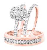 Photo of Cammi 1 1/6 ct tw. Fancy Cluster Trio Set 14K Rose Gold [BT816R-C000]
