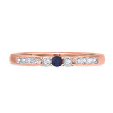 Photo of Hana 2/3 Carat T.W. Sapphire and Diamond Matching Bridal Ring Set 10K Rose Gold [BT880RL]