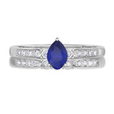 Photo of Hana 2/3 Carat T.W. Pear Solitaire Bridal Set 10K White Gold [BR880W-C000]