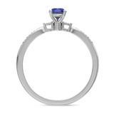 Photo of Hana 2/3 Carat T.W. Sapphire and Diamond Matching Bridal Ring Set 10K White Gold [BT880WE-C000]