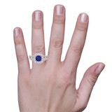 Photo of Evanthe 1 7/8 Carat T.W. Cushion Solitaire Bridal Set 10K Rose Gold [BR891R-C000] [HT]