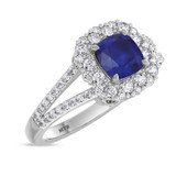 Photo of Evanthe 1 7/8 Carat T.W. Sapphire and Diamond Matching Bridal Ring Set 14K White Gold [BT891WE-C000]