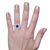 Photo of Evanthe 1 7/8 Carat T.W. Sapphire and Diamond Matching Bridal Ring Set 10K Yellow Gold [BR891Y-C000] [HT]