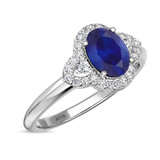Photo of Holly 1 3/4 Carat T.W. Sapphire and Diamond Matching Bridal Ring Set 10K White Gold [BT892WE-C000]