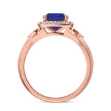 Photo of Erica 1 7/8 Carat T.W. Sapphire and Diamond Matching Bridal Ring Set 10K Rose Gold [BT893RE-C000]