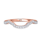 Photo of Lone 2 1/5 Carat T.W. Sapphire and Diamond Matching Bridal Ring Set 14K Rose Gold [BT894RL]
