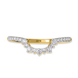 Photo of Kana 2 1/6 CT. T.W. Sapphire and Diamond Matching Bridal Ring Set 14K Yellow Gold [BT895YL]