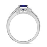 Photo of Bryony 1 3/8 Carat T.W. Sapphire and Diamond Matching Bridal Ring Set 10K White Gold [BT897WE-C000]