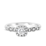 Photo of Britt 1/2 Carat T.W. Diamond Round Solitaire Bridal Set 14K White Gold [BT908WE-R023]