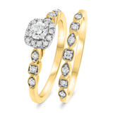 Photo of Britt 1/2 Carat T.W. Diamond Round Solitaire Bridal Set 10K Yellow Gold [BR908Y-R023]