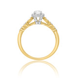 Photo of Britt 1/2 Carat T.W. Diamond Round Solitaire Bridal Set 10K Yellow Gold [BT908YE-R023]