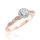 Photo of Jocelyn 1 Carat T.W. Diamond Round Solitaire Bridal Set 10K Rose Gold [BT909RE-R023]