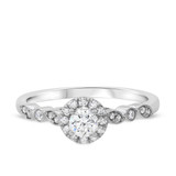 Photo of Jocelyn 1 Carat T.W. Diamond Round Solitaire Bridal Set 14K White Gold [BT909WE-R023]