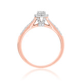 Photo of Lyndon 5/8 Carat T.W. Diamond Round Solitaire Bridal Set 10K Rose Gold [BT912RE-R023]