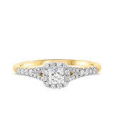 Photo of Lyndon 5/8 Carat T.W. Round Solitaire Bridal Set 14K Yellow Gold [BT912YE-R023]