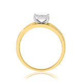 Photo of Micah 1/4 Carat T.W. Diamond Princess Cluster Bridal Set 14K Yellow Gold [BT914YE-C000]