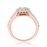 Photo of Blair 7/8 Carat T.W. Diamond Cushion Cluster Bridal Set 14K Rose Gold [BT915RE-C000]
