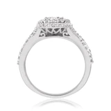 Photo of Blair 7/8 CT. T.W. Diamond Cushion Cluster Bridal Set 14K White Gold [BT915WE-C000]