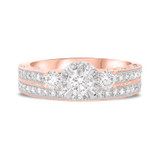 Photo of Kayla 1 3/8 Carat T.W. Diamond Round Solitaire Bridal Set 10K Rose Gold [BR921R-R038]