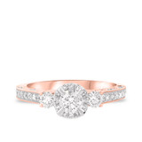 Photo of Kayla 1 3/8 Carat T.W. Diamond Round Solitaire Bridal Set 10K Rose Gold [BT921RE-R038]
