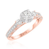 Photo of Kayla 1 3/8 Carat T.W. Diamond Round Solitaire Bridal Set 10K Rose Gold [BT921RE-R038]