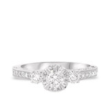 Photo of Kayla 1 1/3 CT. T.W. Diamond Round Solitaire Bridal Set 10K White Gold [BT921WE-R038]