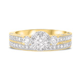Photo of Kayla 1 3/8 CT. T.W. Diamond Round Solitaire Bridal Set 10K Yellow Gold [BR921Y-R038]