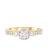 Photo of Kayla 1 3/8 CT. T.W. Diamond Round Solitaire Bridal Set 10K Yellow Gold [BT921YE-R038]