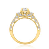 Photo of Kayla 1 3/8 CT. T.W. Diamond Round Solitaire Bridal Set 10K Yellow Gold [BT921YE-R038]