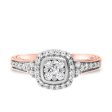Photo of Alejo 1 1/4 ct tw. Cushion Cluster Trio Set 10K Rose Gold [BT856RE-C000]