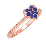 Photo of Manuka 3/8 CT. T.W. Sapphire and Diamond Trio Matching Wedding Ring Set 14K Rose Gold [BT867RE-C000]